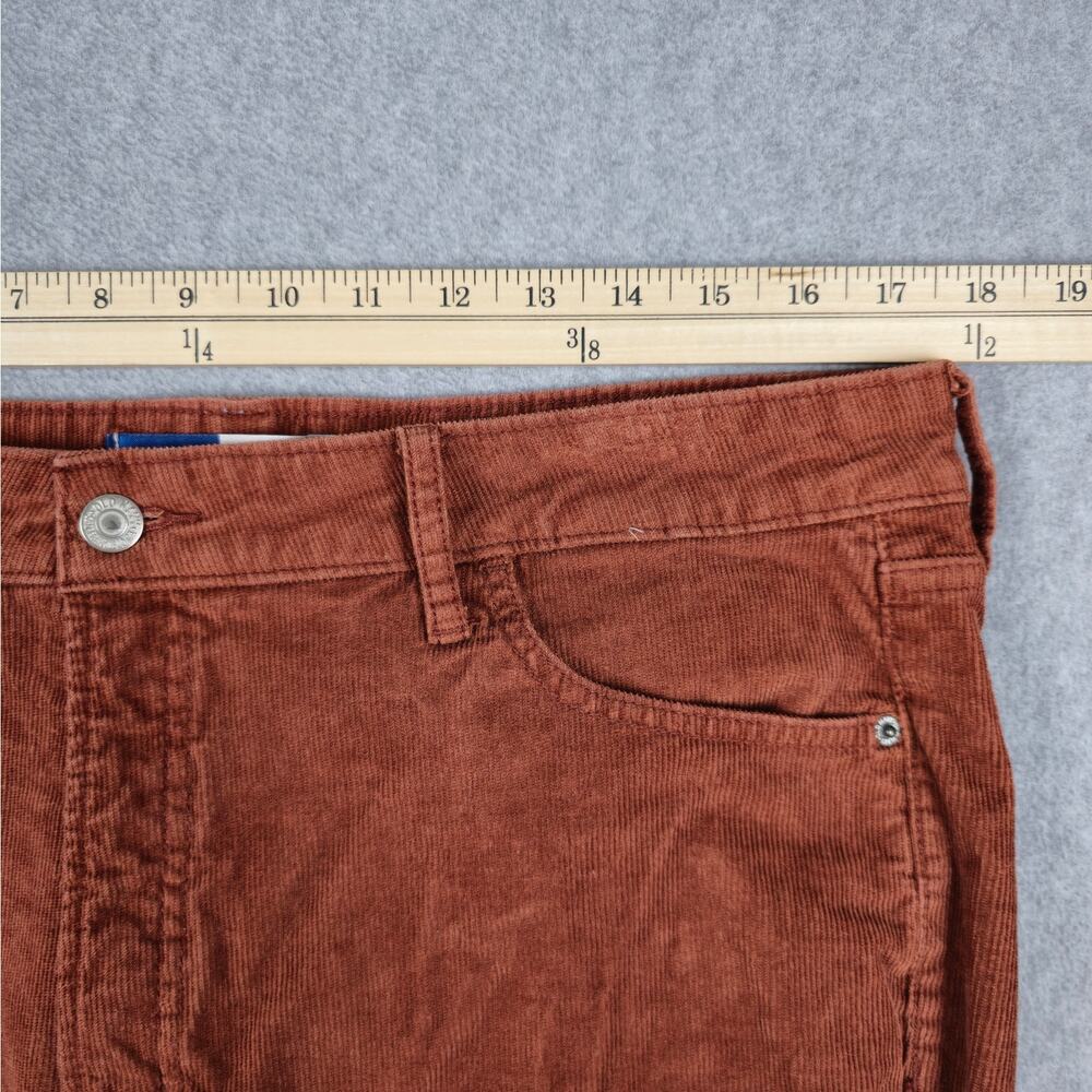 Old Navy Womens 14 High-Rise Kicker Boot-Cut Corduroy Pants Rust Color - Picture 13 of 16